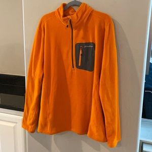 Eddie Bauer orange fleece pullover